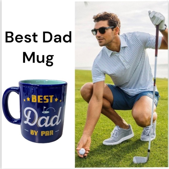 NWT Modern Expressions Ceramic “Best Dad By Par” Golf Lover Mug 16.7 fl oz - Picture 1 of 9